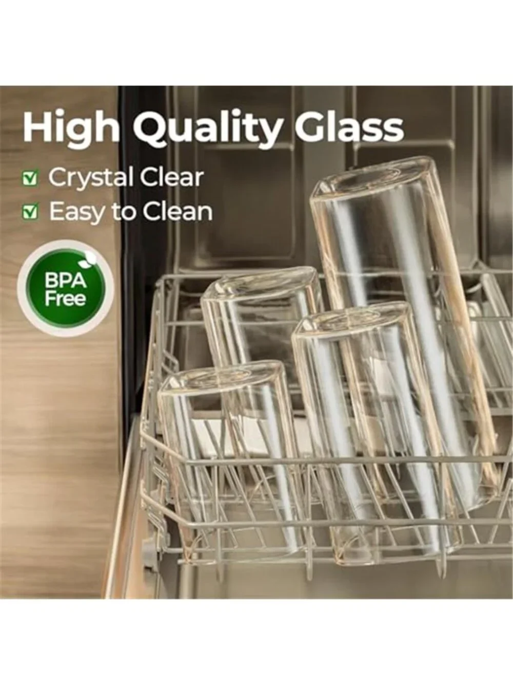2.2 Qt Rectangle Glass Storage Containers with Lids, Glass Jars with Bamboo Lids